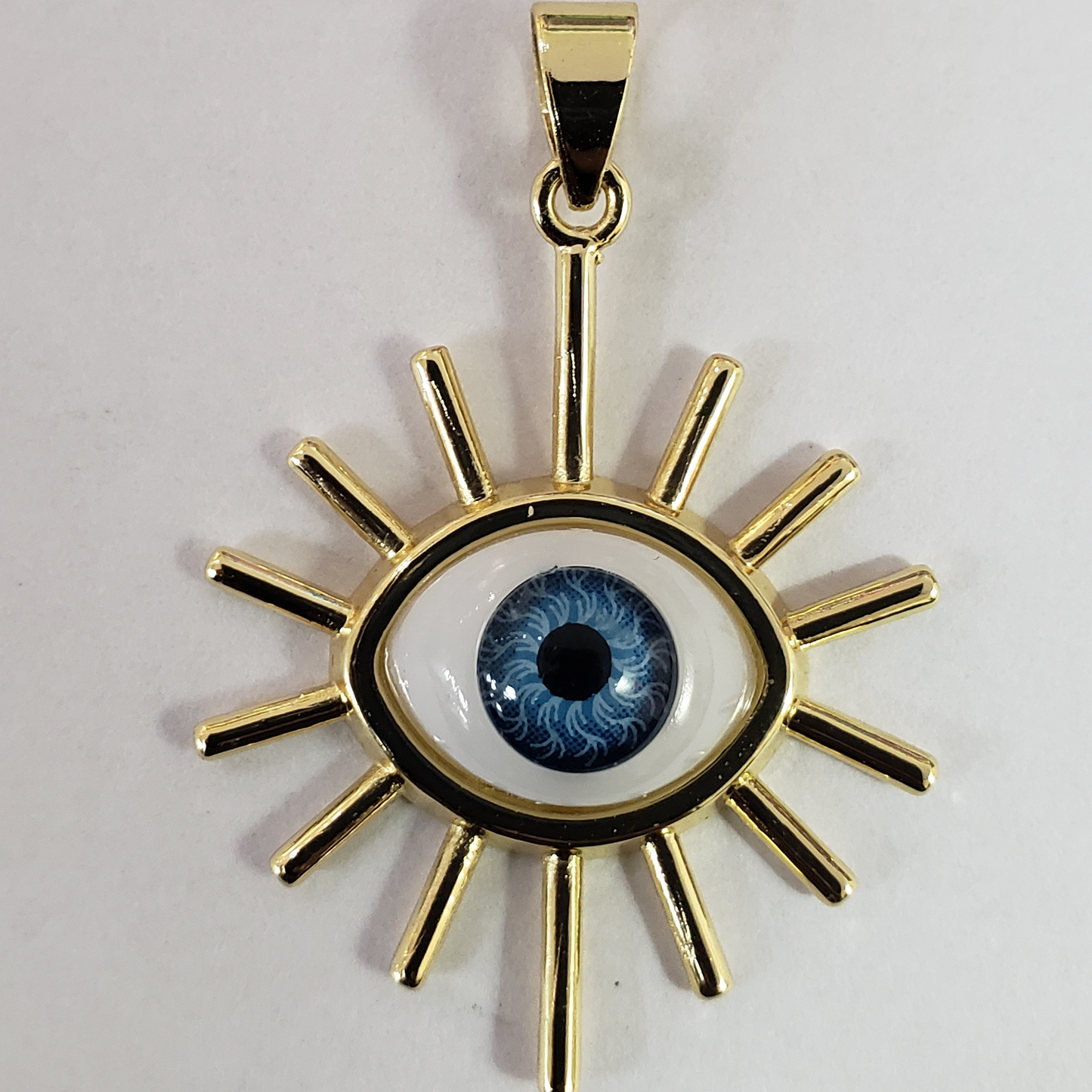 BRASS EVIL EYE FLOWER (PER PIECE)