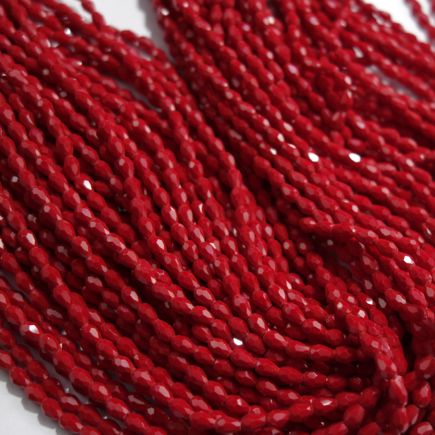 DROP GLASS BEADS (PER STRING)