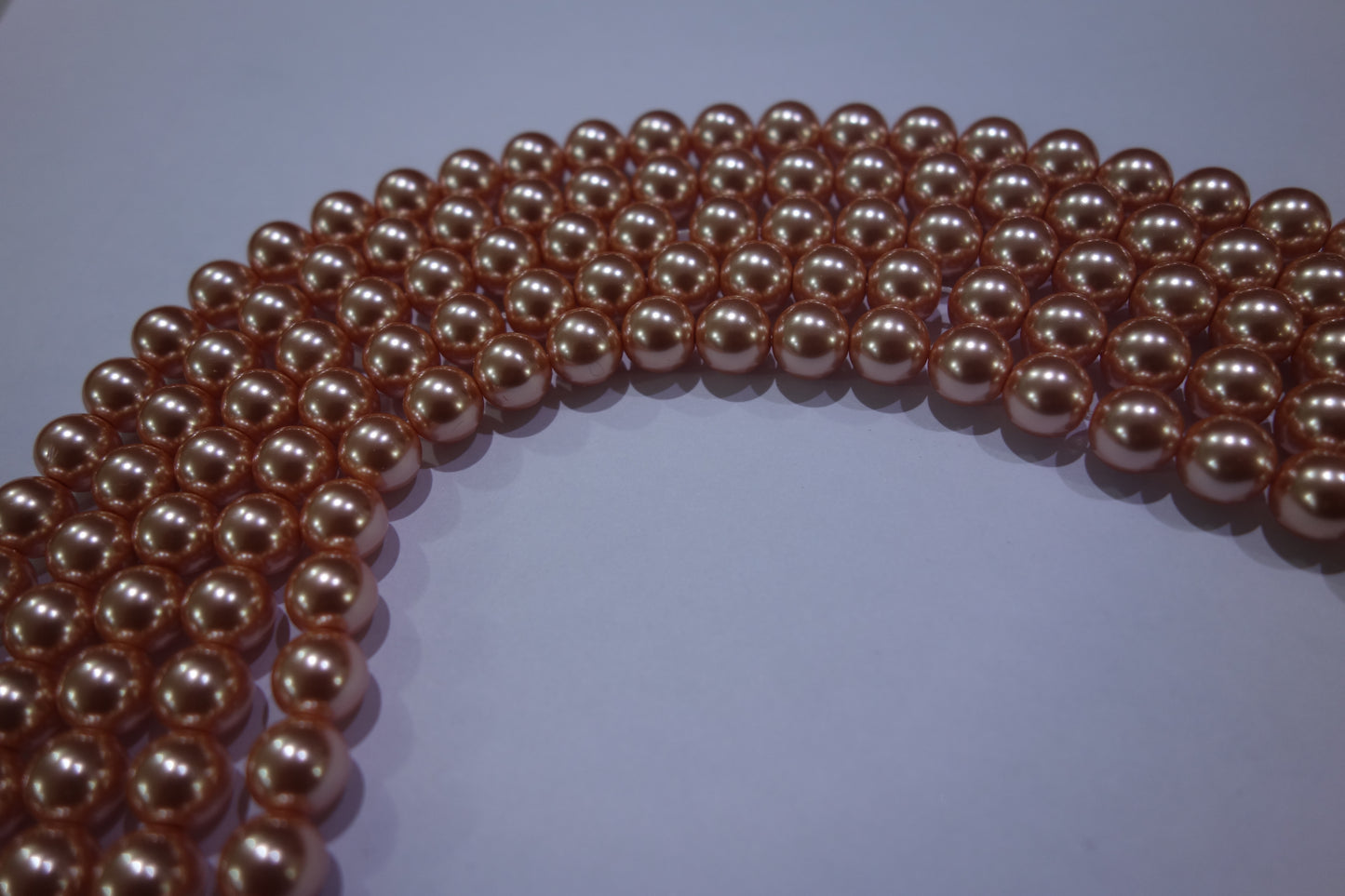 BSS SSTRINGZ ROSE PEACH PEARL 8MM