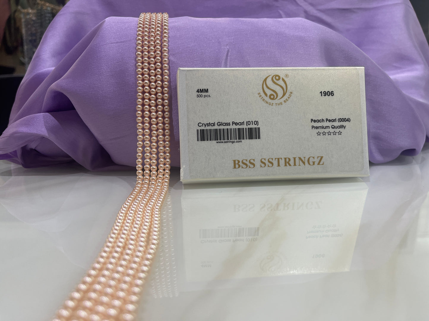 BSS SSTRINGZ PEACH PEARL 4MM