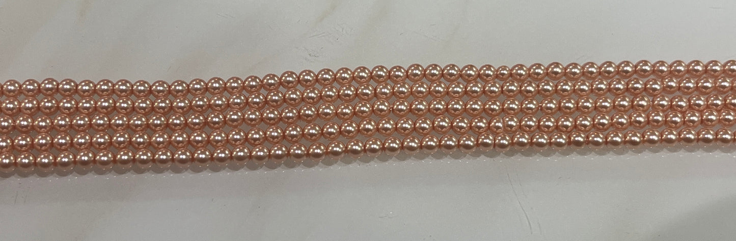 BSS SSTRINGZ ROSE PEACH PEARL 3MM