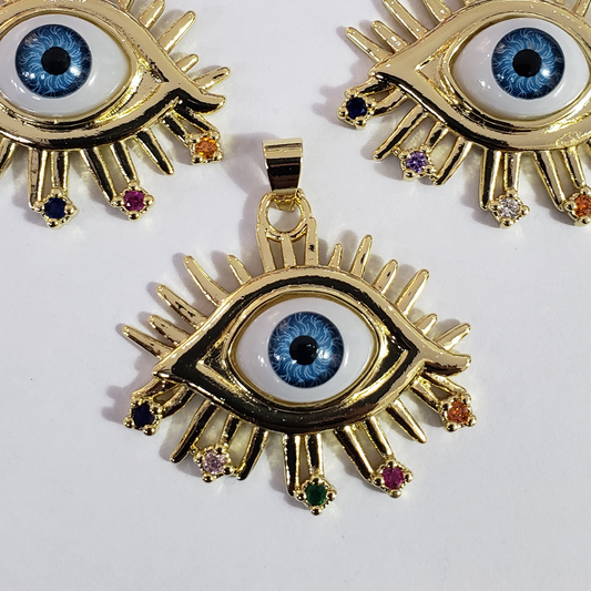 BRASS EVIL EYE LASH (PER PIECE)