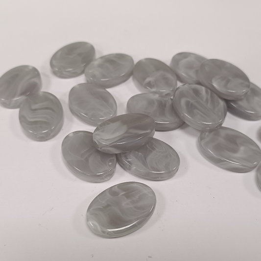 ACRYLIC BEADS OVAL PER PAIR