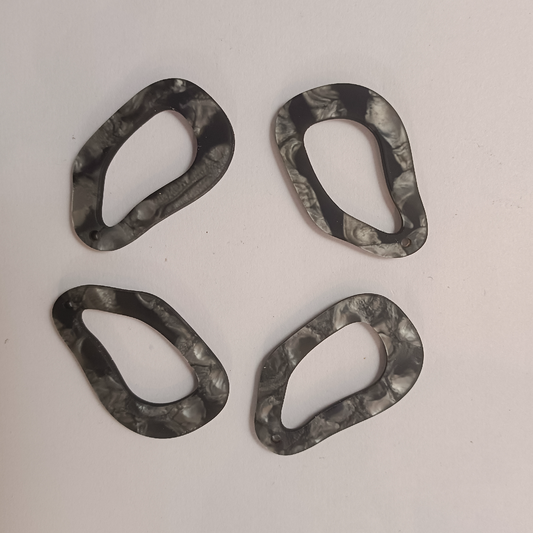 ACRYLIC EAR HOOPS (1 PAIR)