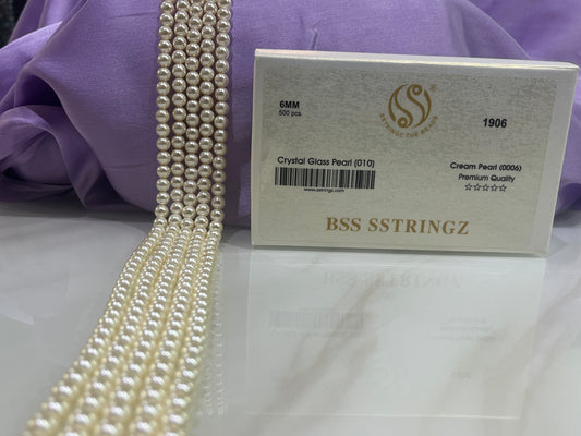 BSS SSTRINGZ CREAM PEARL 6MM
